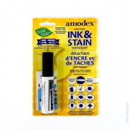 Détachant encre et tâches 15mL Amodex + brosse