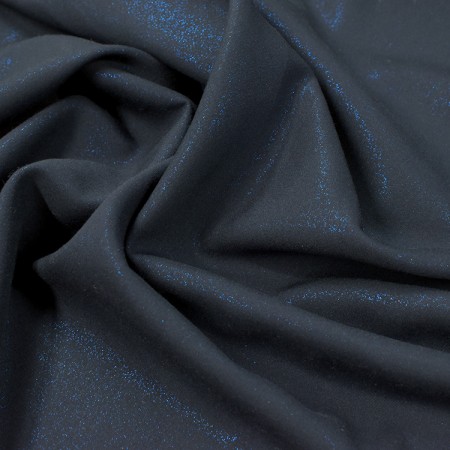 Tissu Viscose - Bleu nuit scintillant