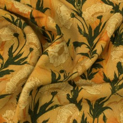 Tissu viscose - Art nouveau et Lurex