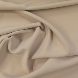 Tissu polyester extensible - Beige rosé