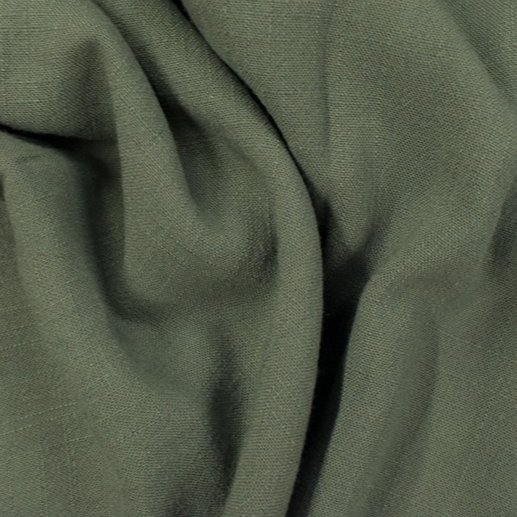 Tissu viscose lin - Vert de gris