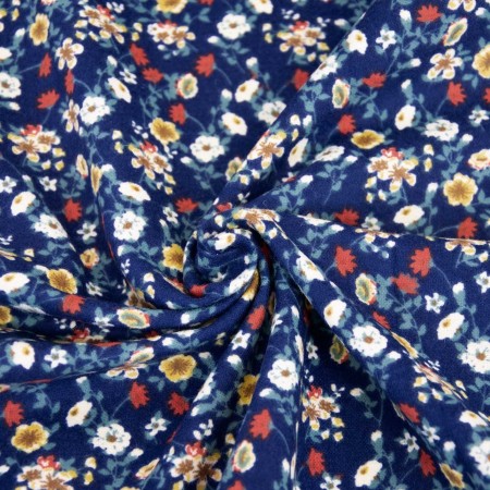 Tissu Katia fabrics - Flanelle - Blue zinnia