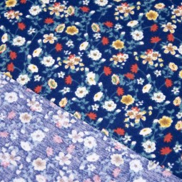 Tissu Katia fabrics - Flanelle - Blue zinnia