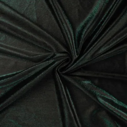 Tissu velours lisse - Foil emerald black