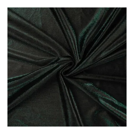 Tissu velours lisse - Foil emerald black